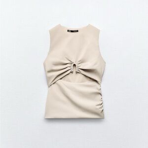 ZARA CUT OUT ELASTIC TOP